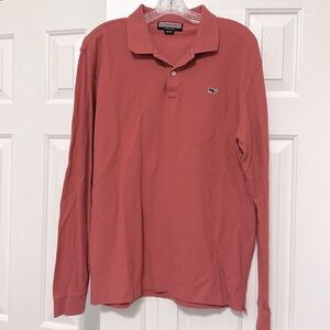 Vineyard Vines cotton long sleeve polo shirt, M